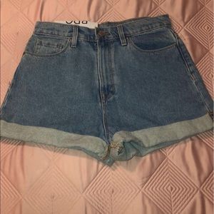 High Rise Jean shorts